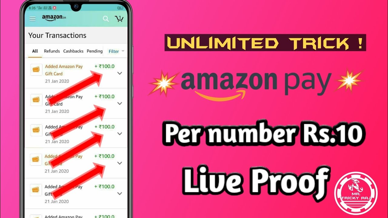 (Unlimited trick)Add Rs.100 into amazon pay unlimited time(Expired