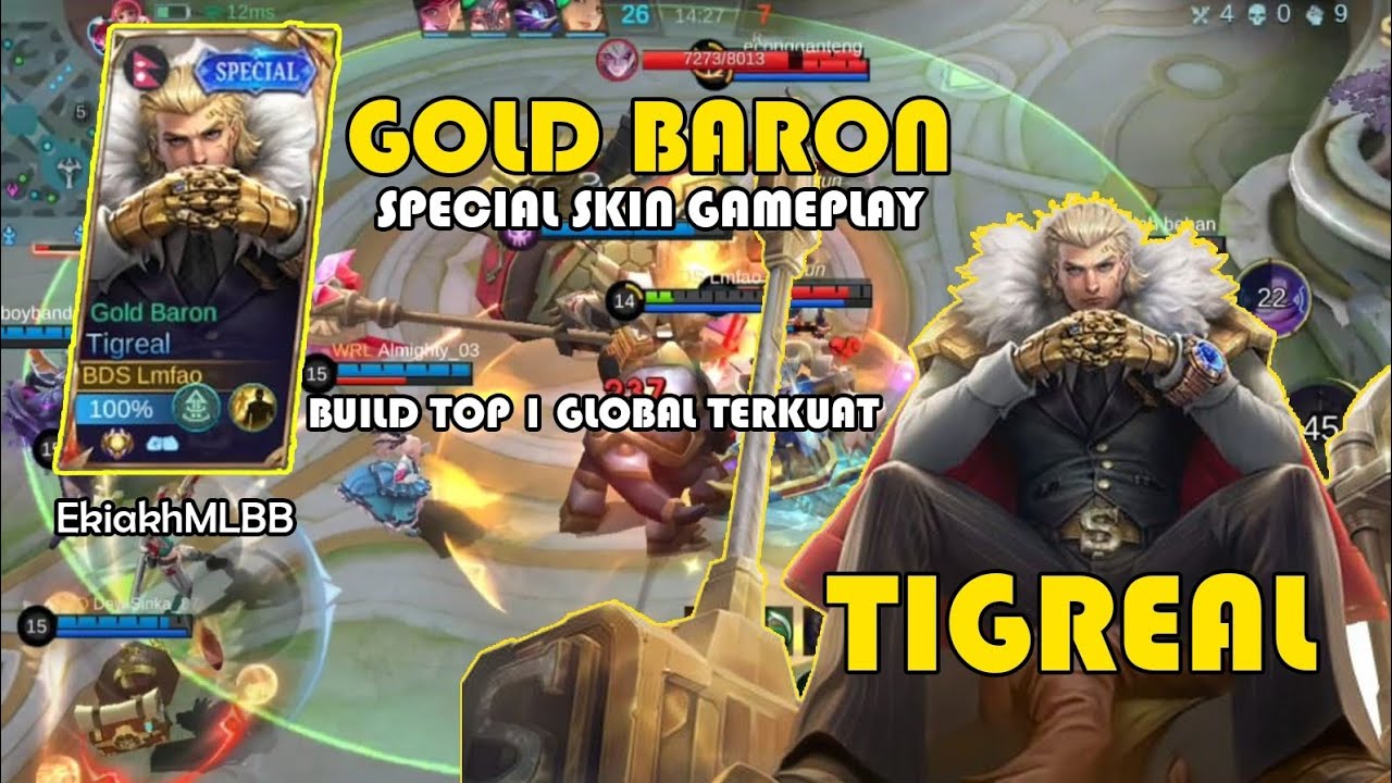 TIGREAL GOLD BARON IS ANNOYING | BEST BUILD & EMBLEM | PERFECT ROTATION