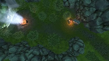 D&D Animated Encounter Battle Map - Campsite Night Gridless