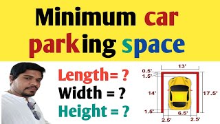 Minimum car parking space in home | Standard car parking size and area