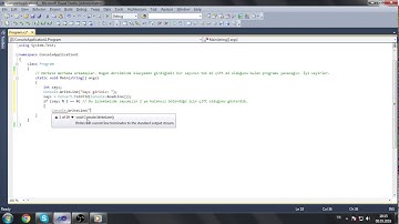 C#   Sayı Tek mi Çift mi