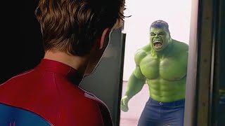 Spider-Man New Suit Reveal But Hulk Interrupts It