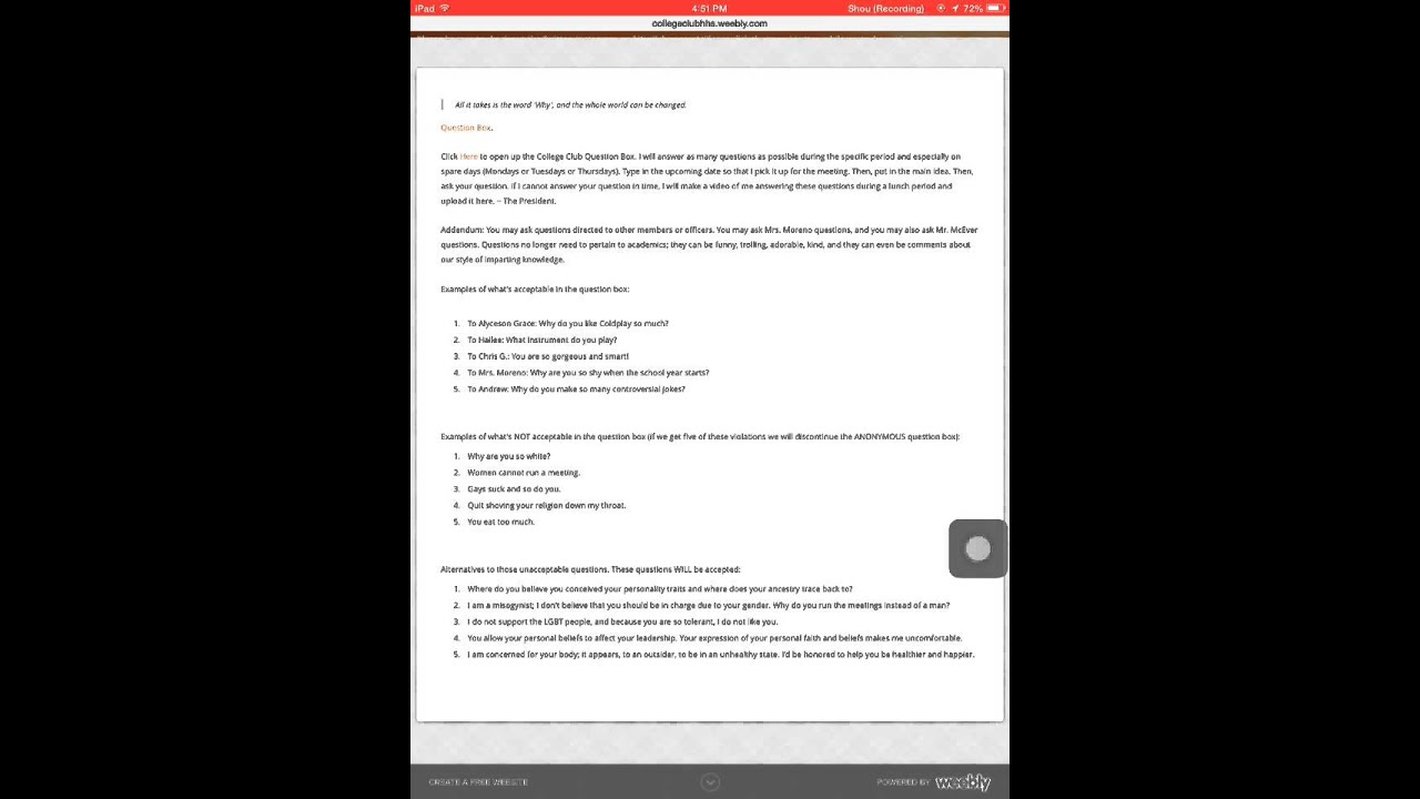 The Embarrassing Intro - Alyceson Grace