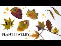 DIY Plant Jewelry WITHOUT Resin | Thanksgiving Gift Ideas | Autumn Leaf Tutorial by Fluffy Hedgehog
