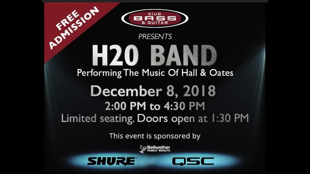 Club Bass & Guitar Hall & Oates Tribute, Dec 8 '18. Dan McLean Jr