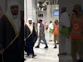 Sheikh Yasser Ad Dosari shows good manner to people when exiting the Mosque after leading prayer...🥰