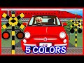 【あんぱん踏切アニメ】★車の色 英語わかるかな? 電車 新幹線①★ Learn Colors with Color train/railroad crossing