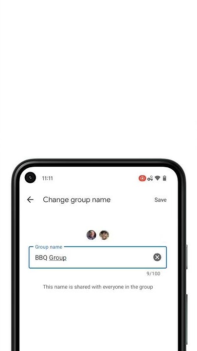 Can you name group chats on samsung messages