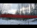 Snowing on the red pedestrian for 1 hour | ken ambience