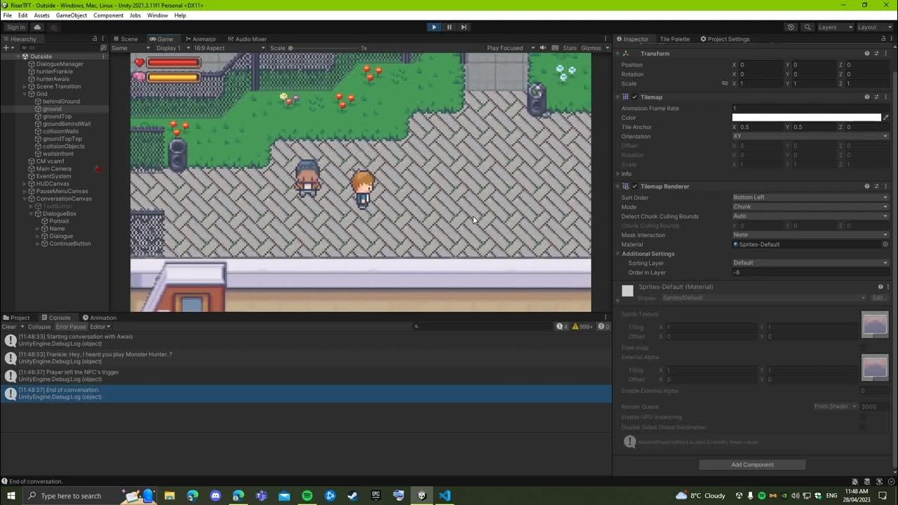 Npc collision dialogue detection hitbox with portrait youtube