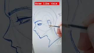 drawing 1/2 side view shortvideo shorts drawing anime explore sketch tutorial