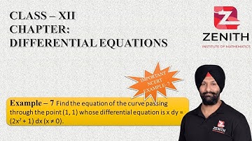 Find the equation of the curve passing through the point (1, 1) whose differential.......Example   7