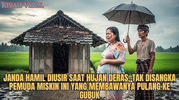 JANDA HAMIL DIUSIR SAAT HUJAN DERAS, TAK DISANGKA PEMUDA MISKIN INI YANG MEMBAWANYA PULANG KE GUBUK
