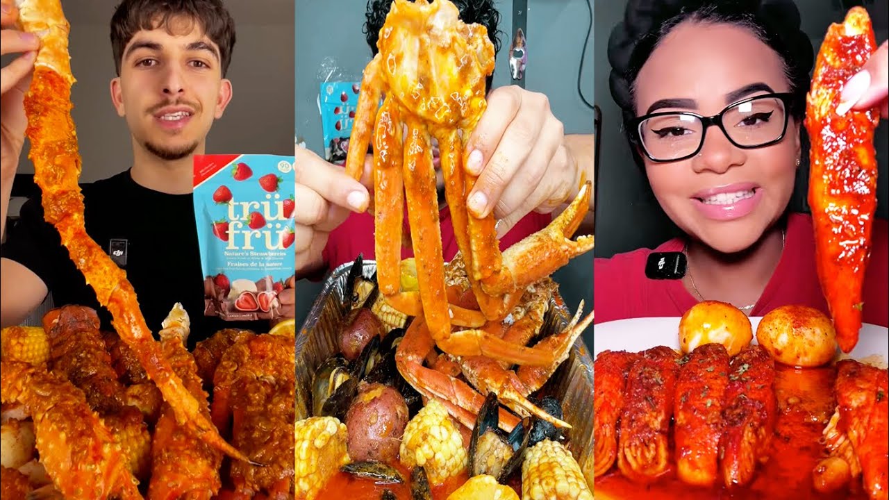 YUMMY Foods Mukbang | King Crab, Lobster, Octopus, Imitation Crab, and More TikTok Eats!