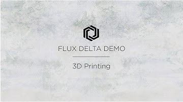 FLUX Delta Demo: 3D Printing