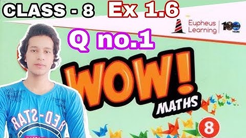 Class 8 Ex 1.6 Q no.1 Wow Maths Book Solution Ex 1 Rational Number Cbse/Icse Vishu Tutorial