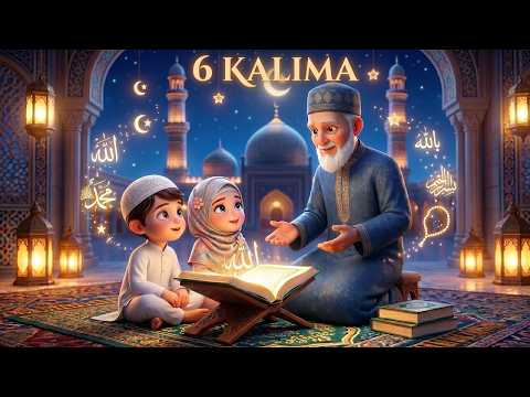 Six Kalmas for kids | Pehla Kalma tayyab | Doosra Kalma | Learn 6 Kalmas in Arabic