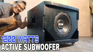 DIY ACTIVE SUBWOOFER || SUBWOOFER ENCLOSURE DESIGN || 1200 watts JBL SPEAKER