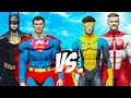 SUPERMAN &amp; BATMAN VS INVINCIBLE &amp; OMNI MAN - EPIC SUPERHEROES WAR