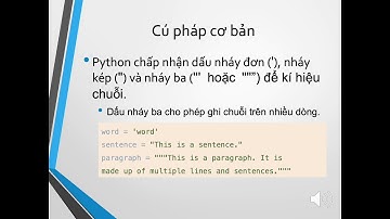 Python cho người mới bắt đầu - Cú pháp và các kiểu dữ liệu cơ bản