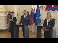 Presidents Zuzana Caputová and Peter Pellegrini give joint statement after attack on PM Fico