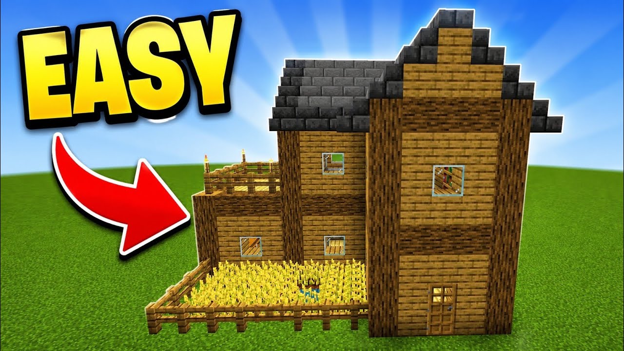 EASY Minecraft Starter House Tutorial! 🏠 - YouTube