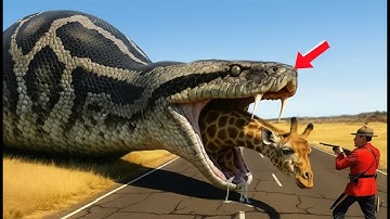 Brave Heroes Save Hyperactive  Mother Giraffe From Deadly Giant  Python🐍
