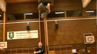 Double frontflip 540 twist attempt