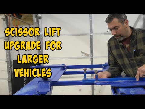 Harbor Freight Mid Rise Scissor Lift Upgrade. Modern bloated "SUVs" are no match for this upgrade.