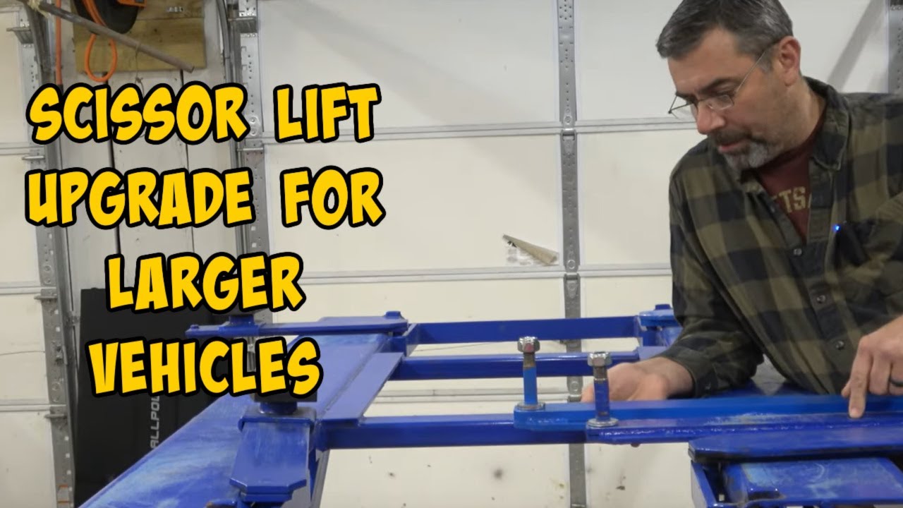 Harbor Freight Mid Rise Scissor Lift Upgrade. Modern bloated "SUVs" are no match for this upgrade.