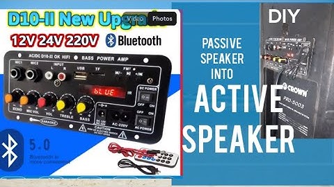 How to convert Passive Speaker into Active Speaker| D10 Mini amplifier | Crown Speaker