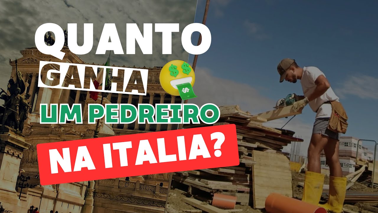Quanto ganha um PEDREIRO na ITALIA? 🤑
