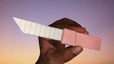 How to make DAGGER with a scabbard from A4 paper