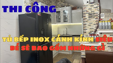 Thi Công Tủ Bếp Inox Cánh Kính Nhà Anh Mai Tân Mai I Nội Thất Nhà Bếp TNT