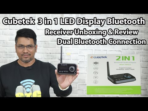 Cubetek 3 in 1 LED Display Bluetooth Transmitter Receiver Unboxing & Review | Dual Bluetooth