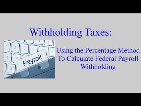 Federal Payroll Tax Deduction Chart