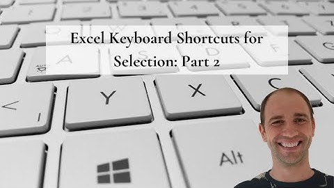 Excel Keyboard Shortcuts for Selection using Page Up and Page Down