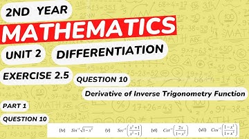 FSC Math Part 2 Chapter 2 | Exercise 2.5 | Question 10 || Part V to VII | Inverse Trigonometry