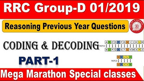 Coding & decoding Part 1  Railway Previous Year Questions Special for Railway by SRINIVASMech