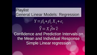 Simple Linear Regression:Confidence and Prediction Intervals on the Mean and Individual Response