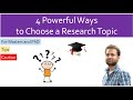 Tips for Choosing a Dissertation or Thesis Topic