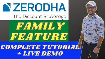 Zerodha Family Sub-account Feature. Family account Tutorial. How to add sub account in Zerodha?