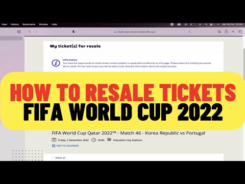 How To Resale Fifa Tickets Worldcup 2022 #fifa22 #fifatickets #hayyacard #onelad #resaleplatform