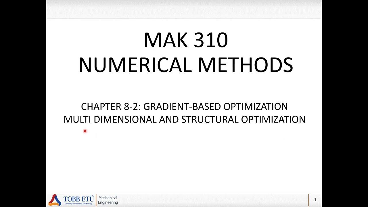 Numerical Methods Lec24 Ch0821 Optimization Methods and Exhaustive