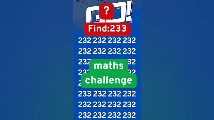 𝗙𝗶𝗻𝗱 𝘁𝗵𝗲 𝗼𝗱𝗱 𝗻𝘂𝗺𝗯𝗲𝗿 𝟮𝟯𝟯  in the crowd of 232? opticalillusion test 🔥