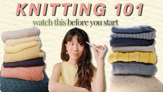 EVERYTHING you need to know to start knitting (for absolute beginners!) // PART 1