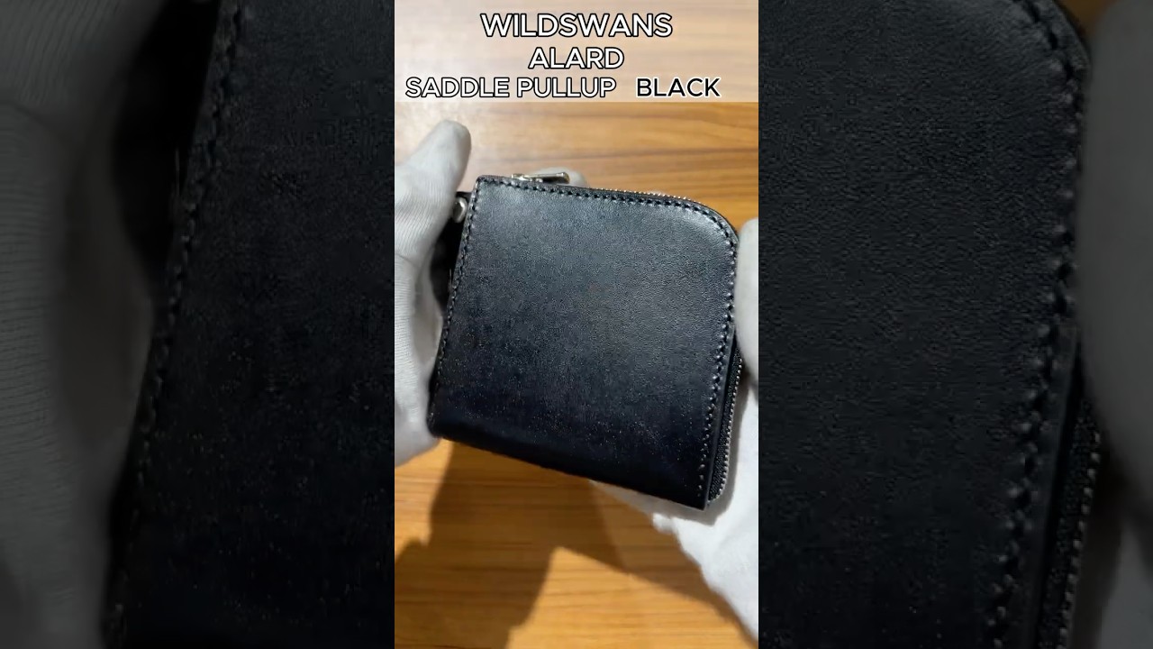 WILDSWANS ALARD サドルプルアップ L字ジップウォレット（ブラック
