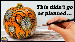 DIY Pumpkin Art Using Mandala Art Elements.