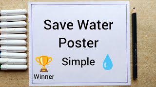 Save Water Save Life Drawing || Save Water Poster Drawing Easy || Save Water Poster