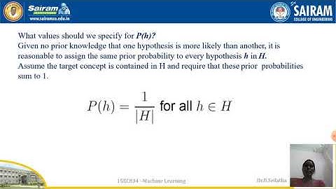 Lecturevideo_15EC834_Module 3_bayes theorem vs Concept Learning_Dr.B.Srilatha